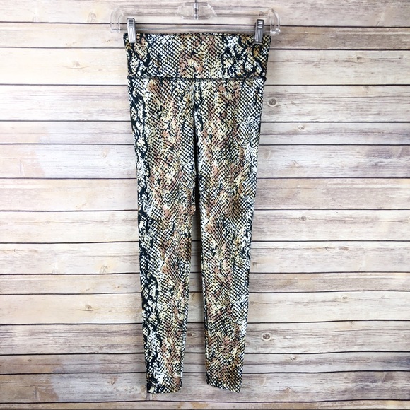 Flywheel | Snakeskin Print Workout Leggings Size S - Picture 1 of 7